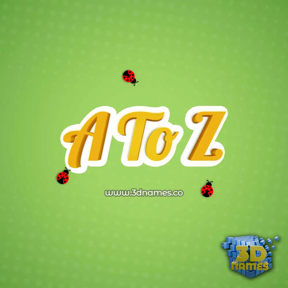 a to z in Ladybugs style - 3D name wallpaper