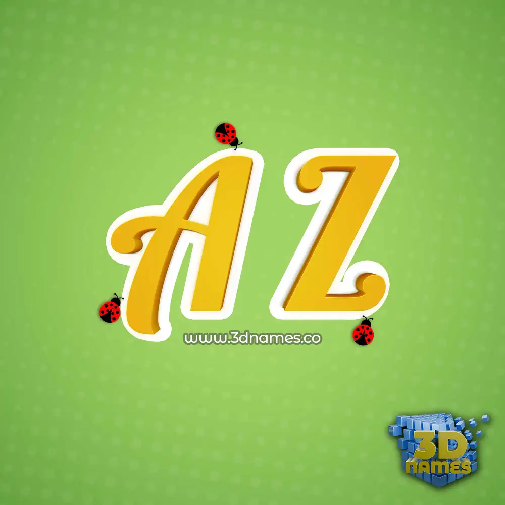 a z in Ladybugs style - 3D name wallpaper