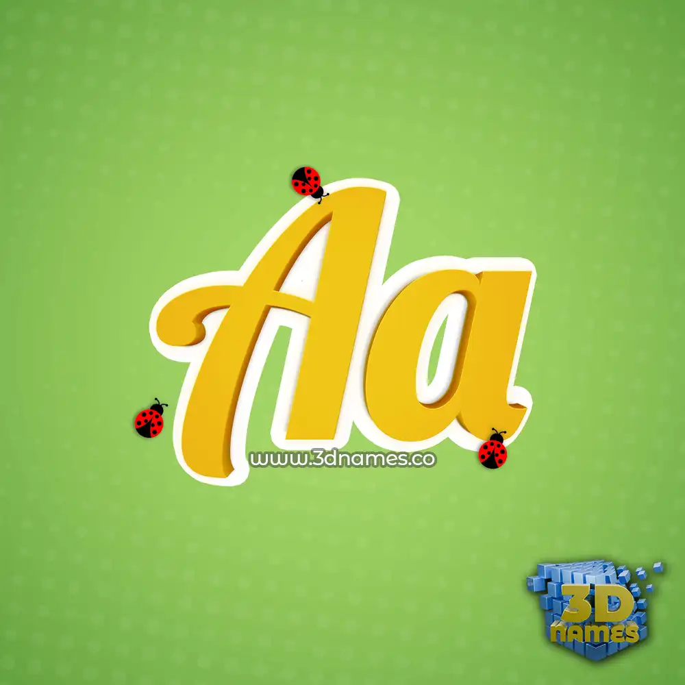 aa in Ladybugs style - 3D name wallpaper