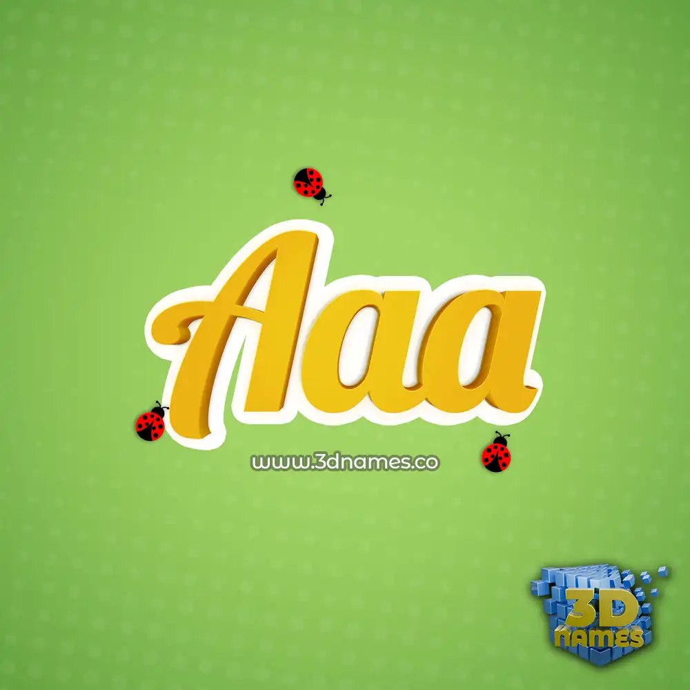 aaa in Ladybugs style - 3D name wallpaper