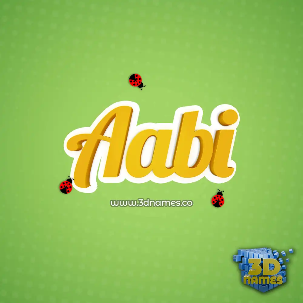 aabi in Ladybugs style - 3D name wallpaper