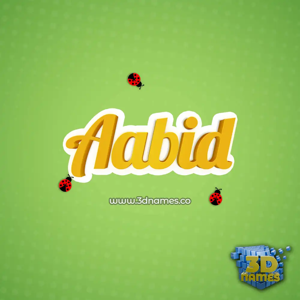 aabid in Ladybugs style - 3D name wallpaper