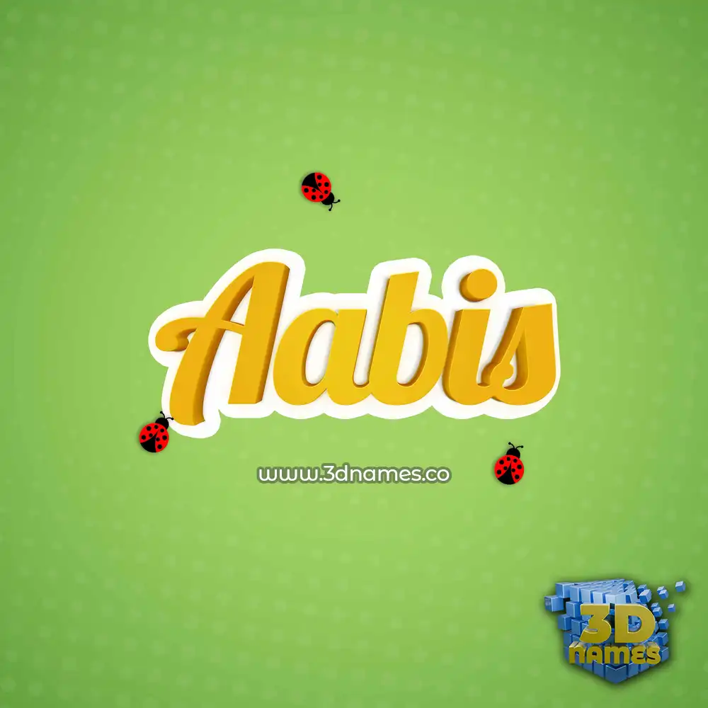 aabis in Ladybugs style - 3D name wallpaper