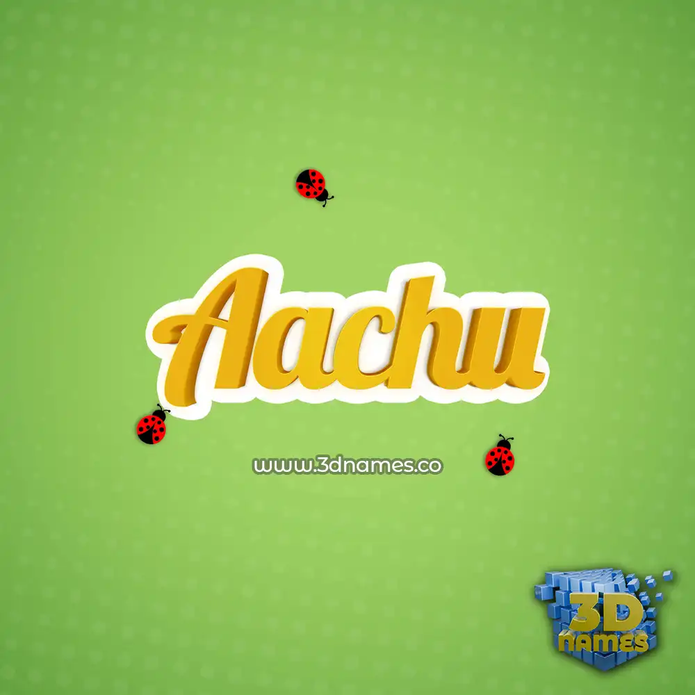 aachu in Ladybugs style - 3D name wallpaper