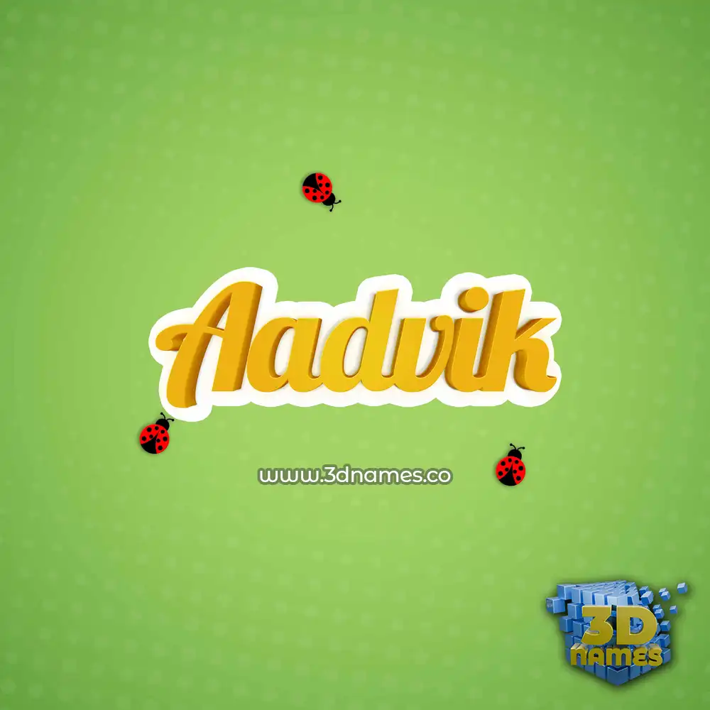 aadvik in Ladybugs style - 3D name wallpaper