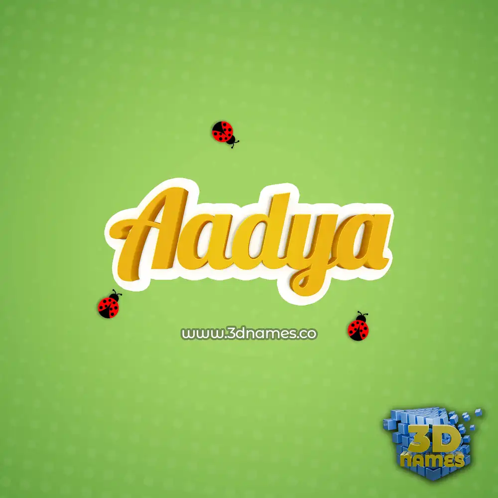 aadya in Ladybugs style - 3D name wallpaper