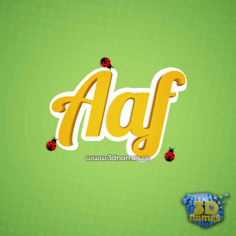 aaf in Ladybugs style - 3D name wallpaper
