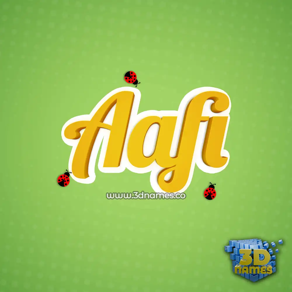 aafi in Ladybugs style - 3D name wallpaper