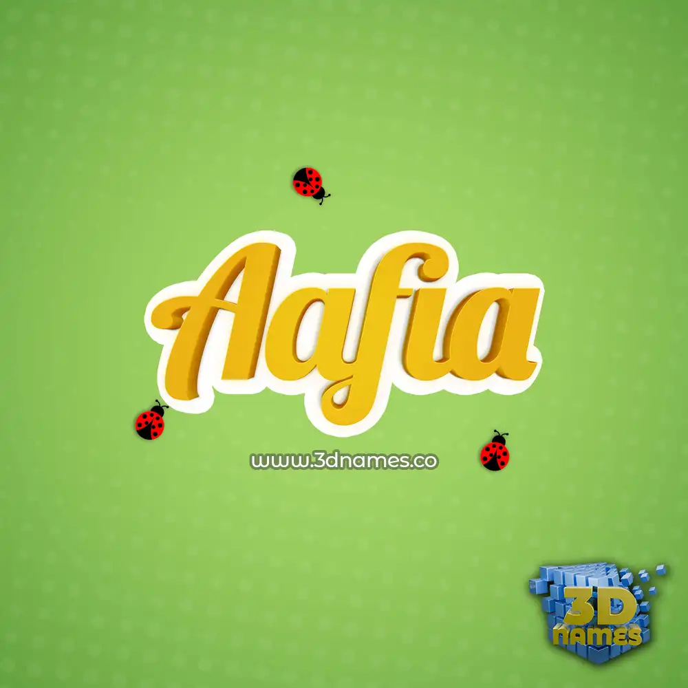 aafia in Ladybugs style - 3D name wallpaper