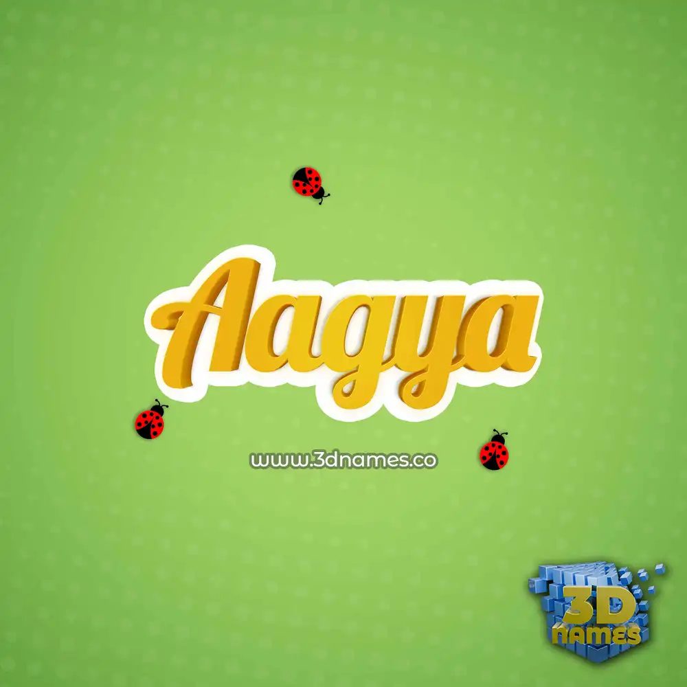 aagya in Ladybugs style - 3D name wallpaper