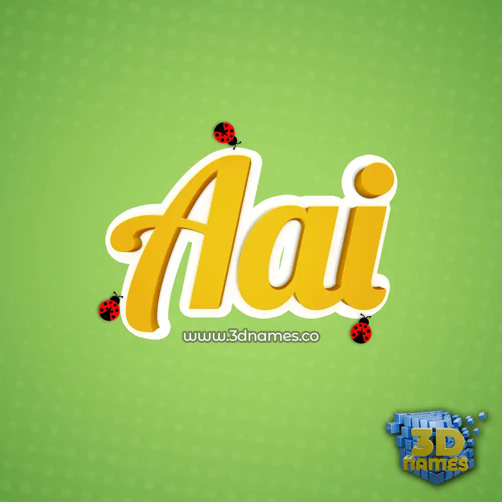 aai in Ladybugs style - 3D name wallpaper