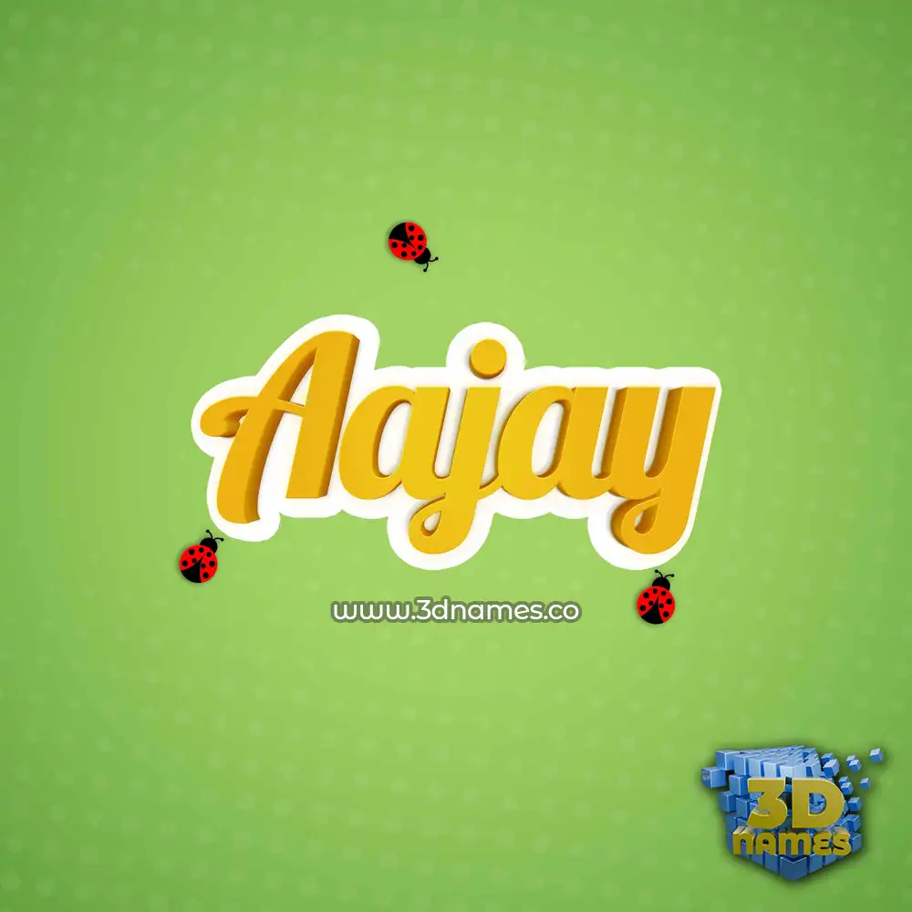 aajay in Ladybugs style - 3D name wallpaper