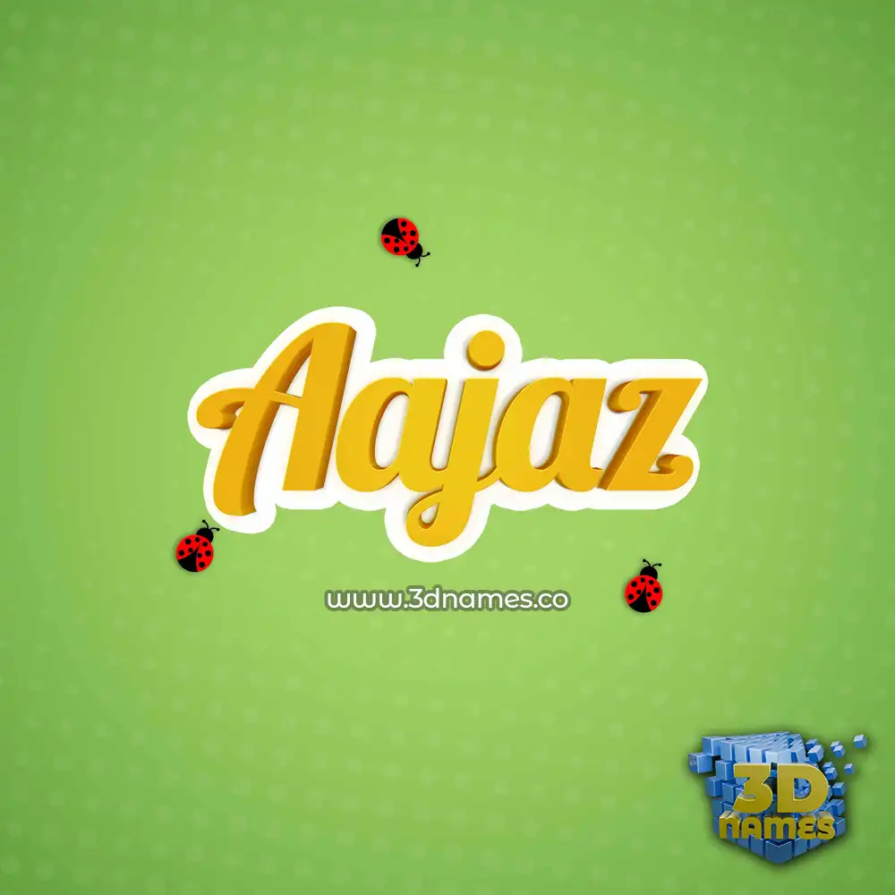 aajaz in Ladybugs style - 3D name wallpaper
