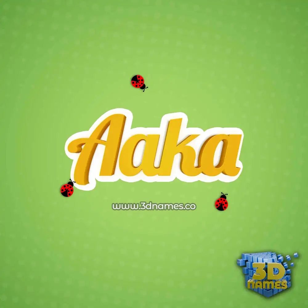 aaka in Ladybugs style - 3D name wallpaper