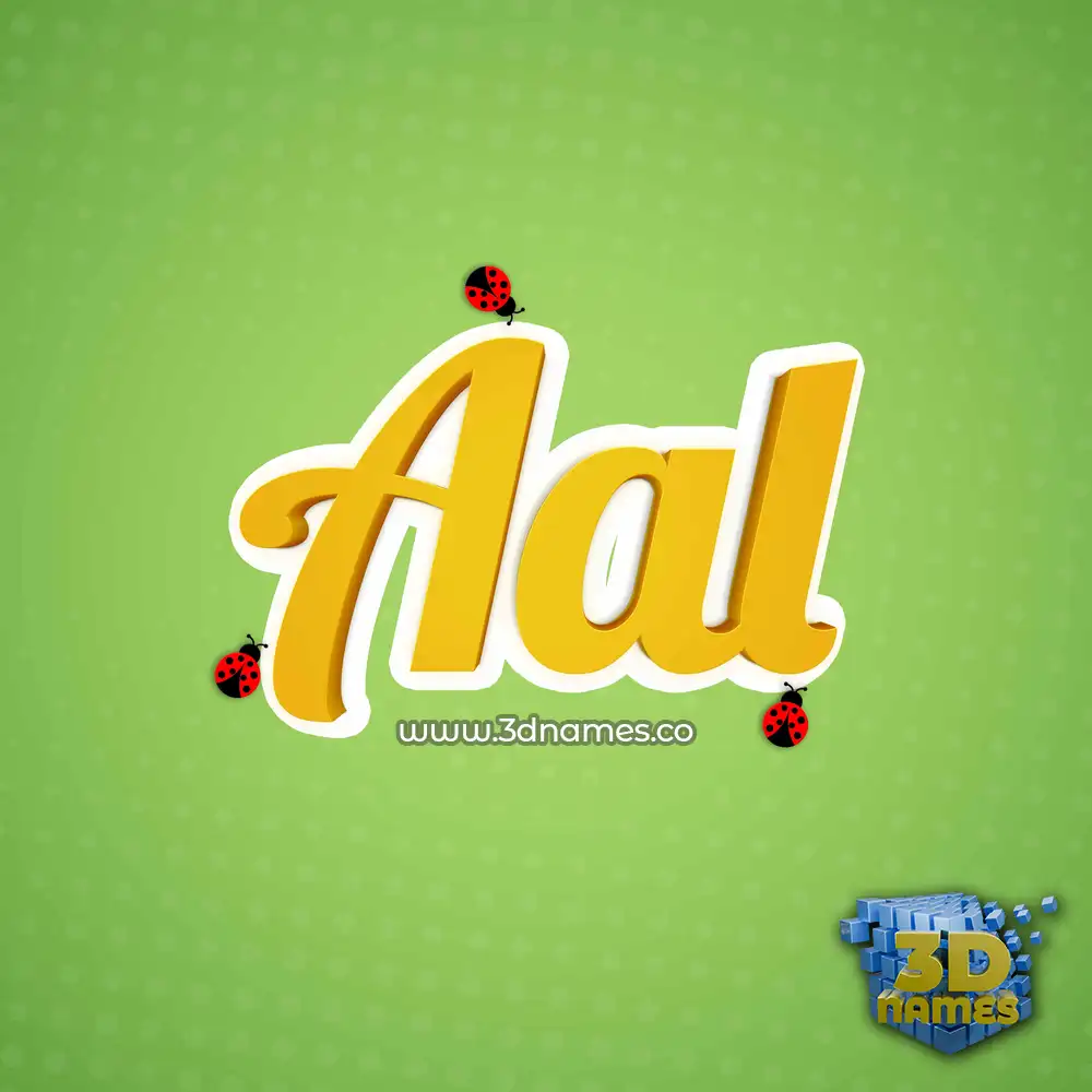 aal in Ladybugs style - 3D name wallpaper