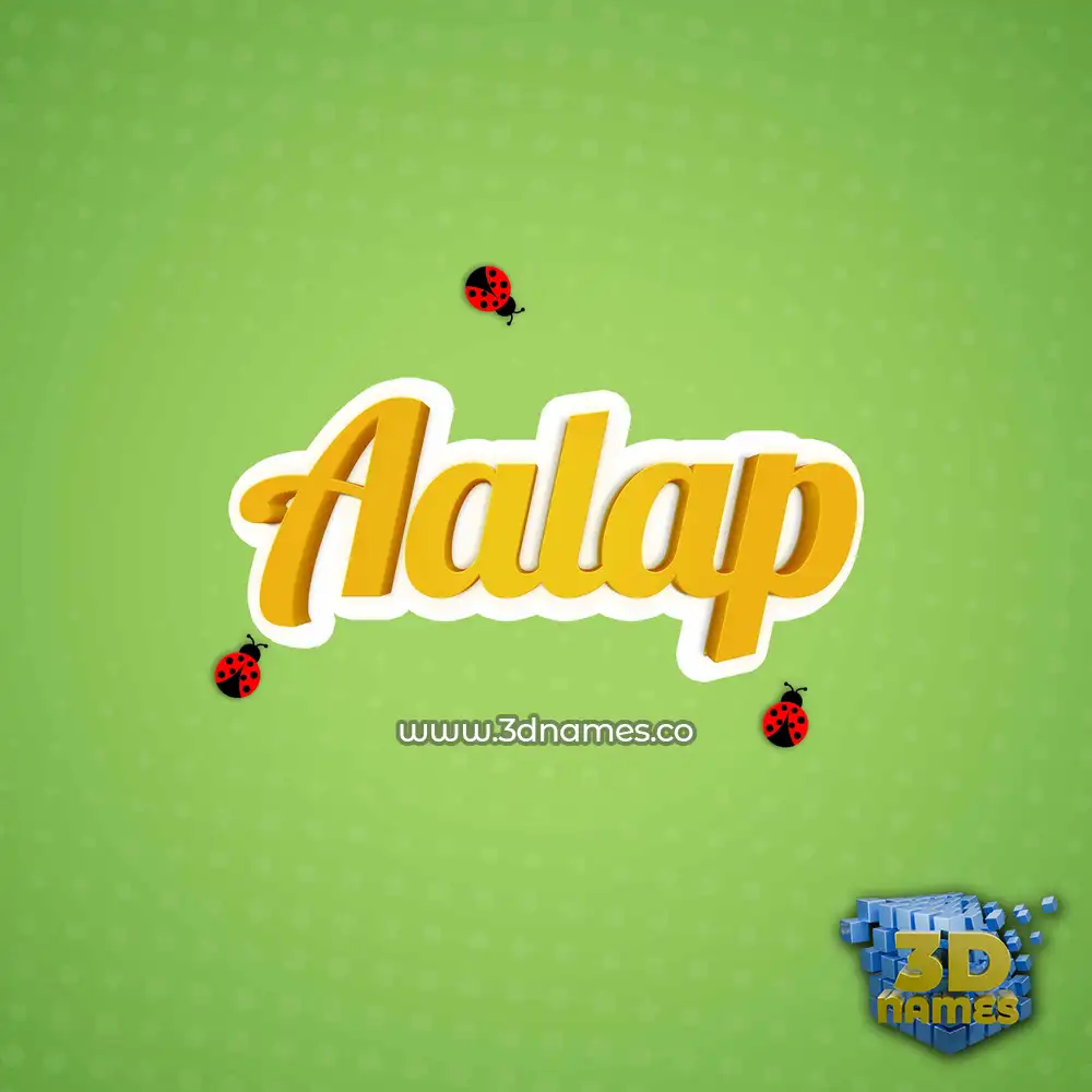 aalap in Ladybugs style - 3D name wallpaper
