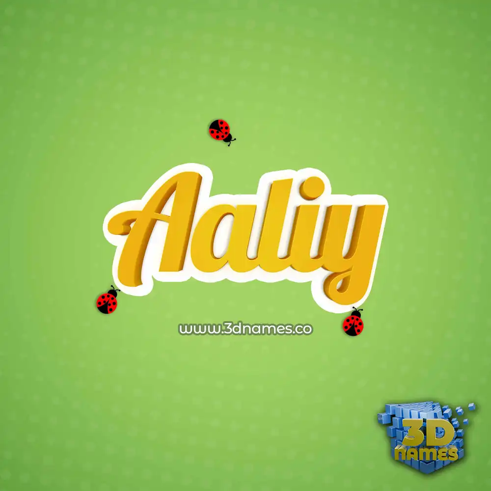 aaliy in Ladybugs style - 3D name wallpaper
