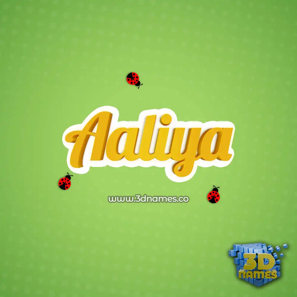 aaliya in Ladybugs style - 3D name wallpaper