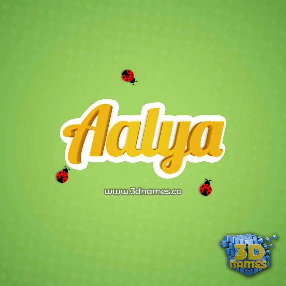 aalya in Ladybugs style - 3D name wallpaper