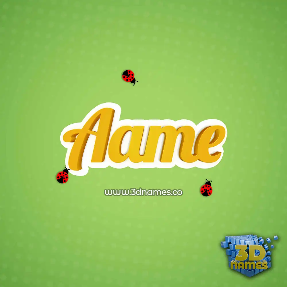 aame in Ladybugs style - 3D name wallpaper
