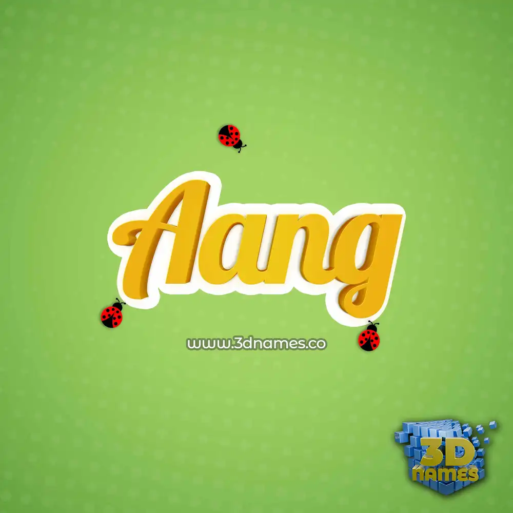 aang in Ladybugs style - 3D name wallpaper