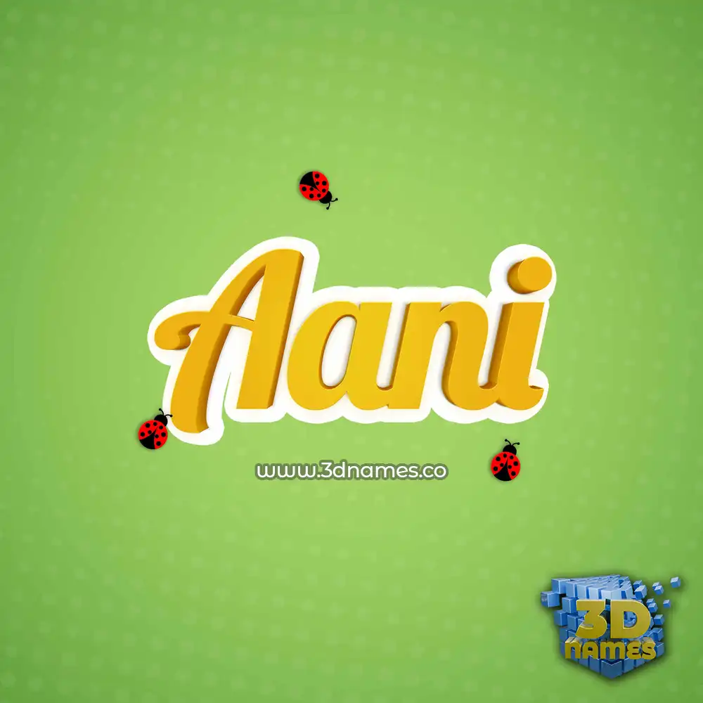 aani in Ladybugs style - 3D name wallpaper