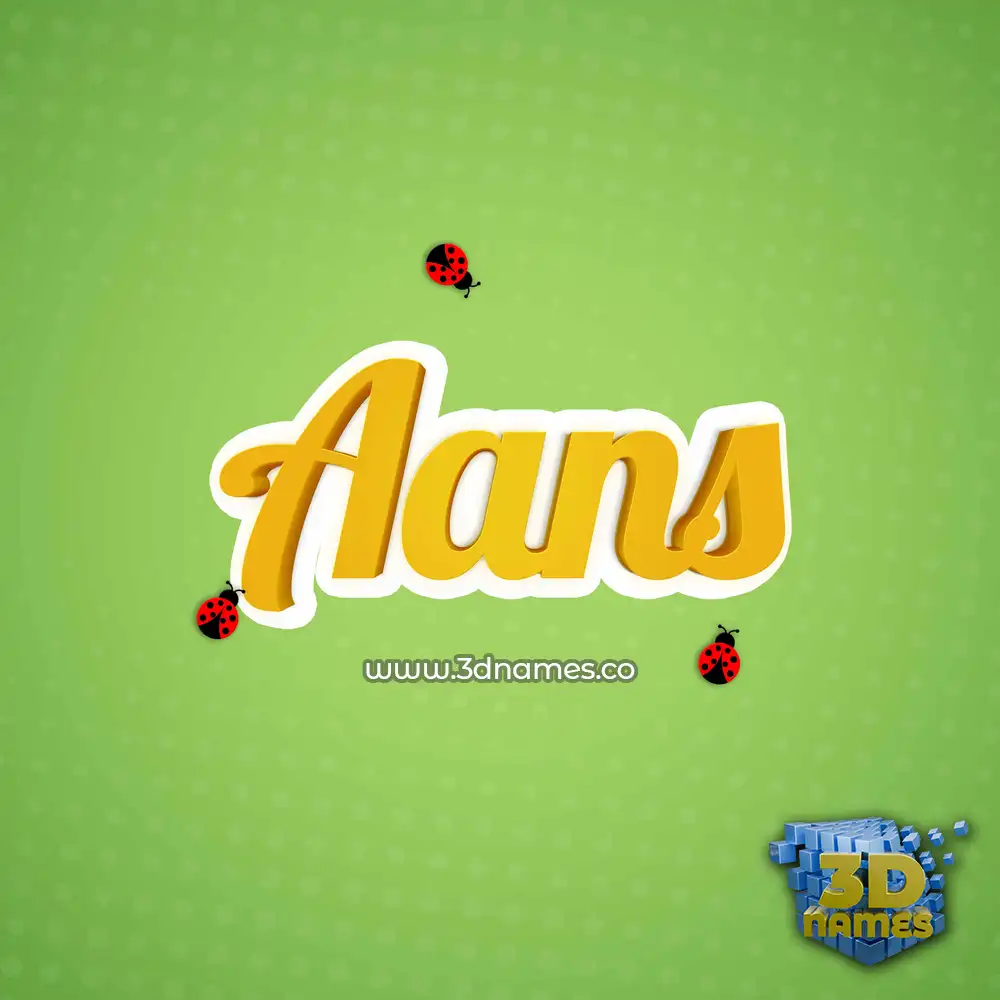 aans in Ladybugs style - 3D name wallpaper