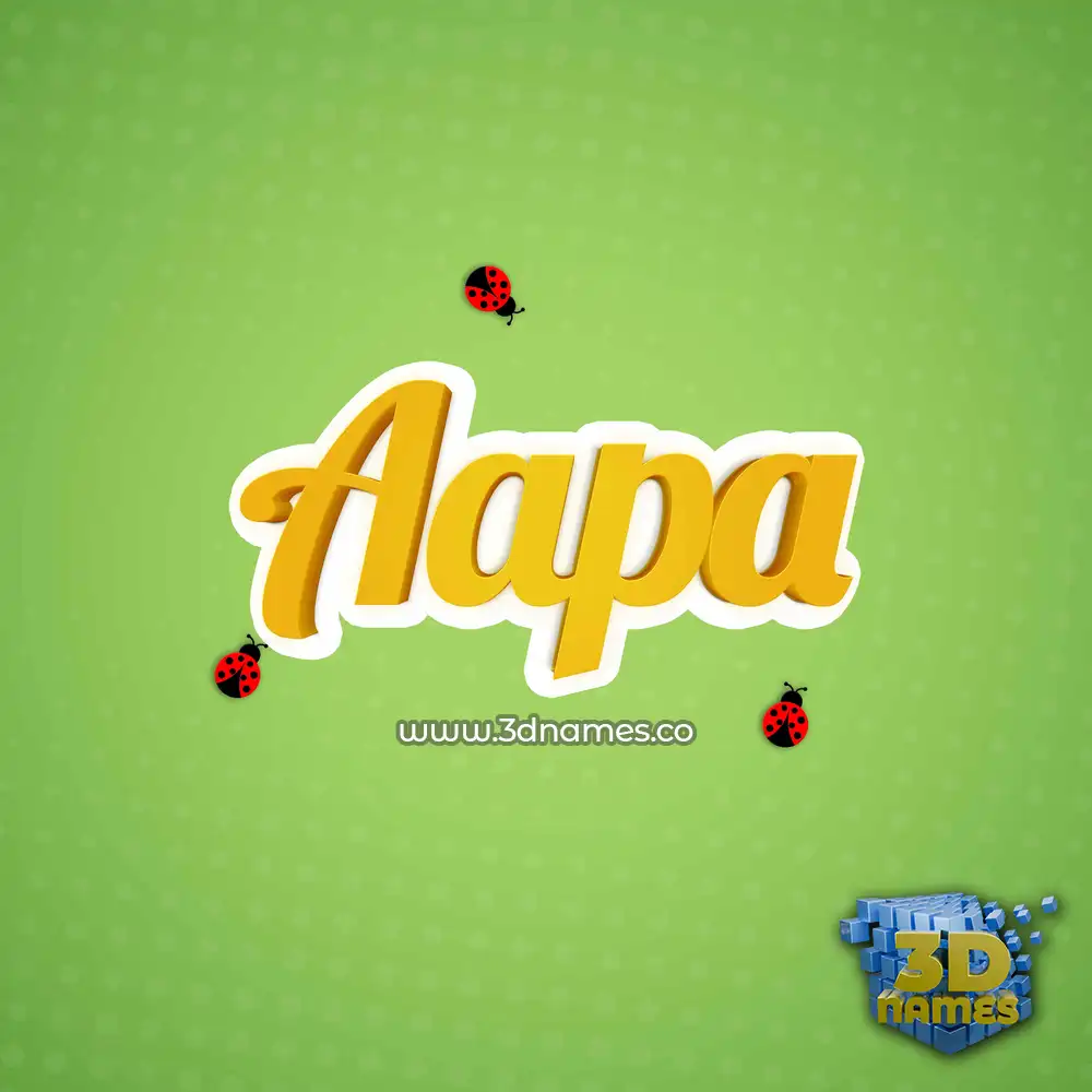 aapa in Ladybugs style - 3D name wallpaper