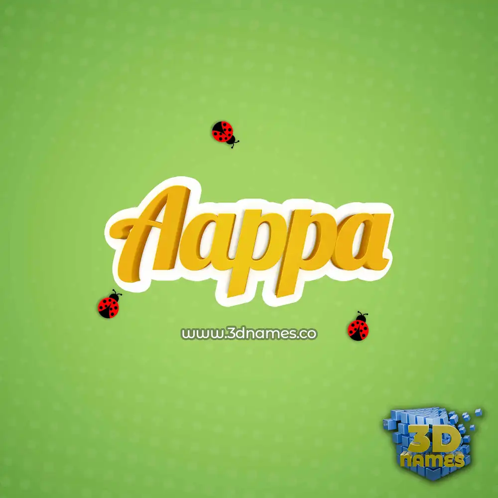 aappa in Ladybugs style - 3D name wallpaper