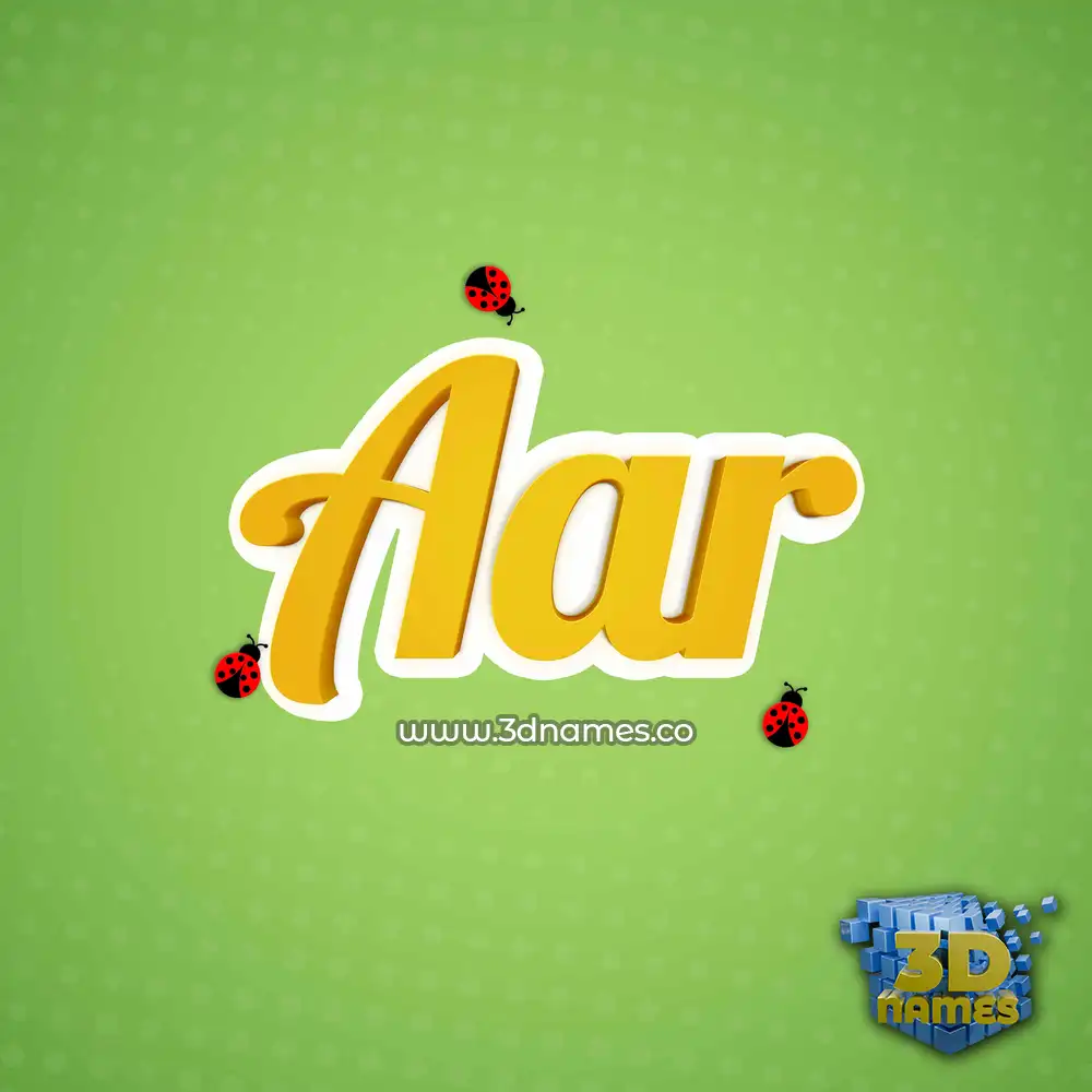 aar in Ladybugs style - 3D name wallpaper