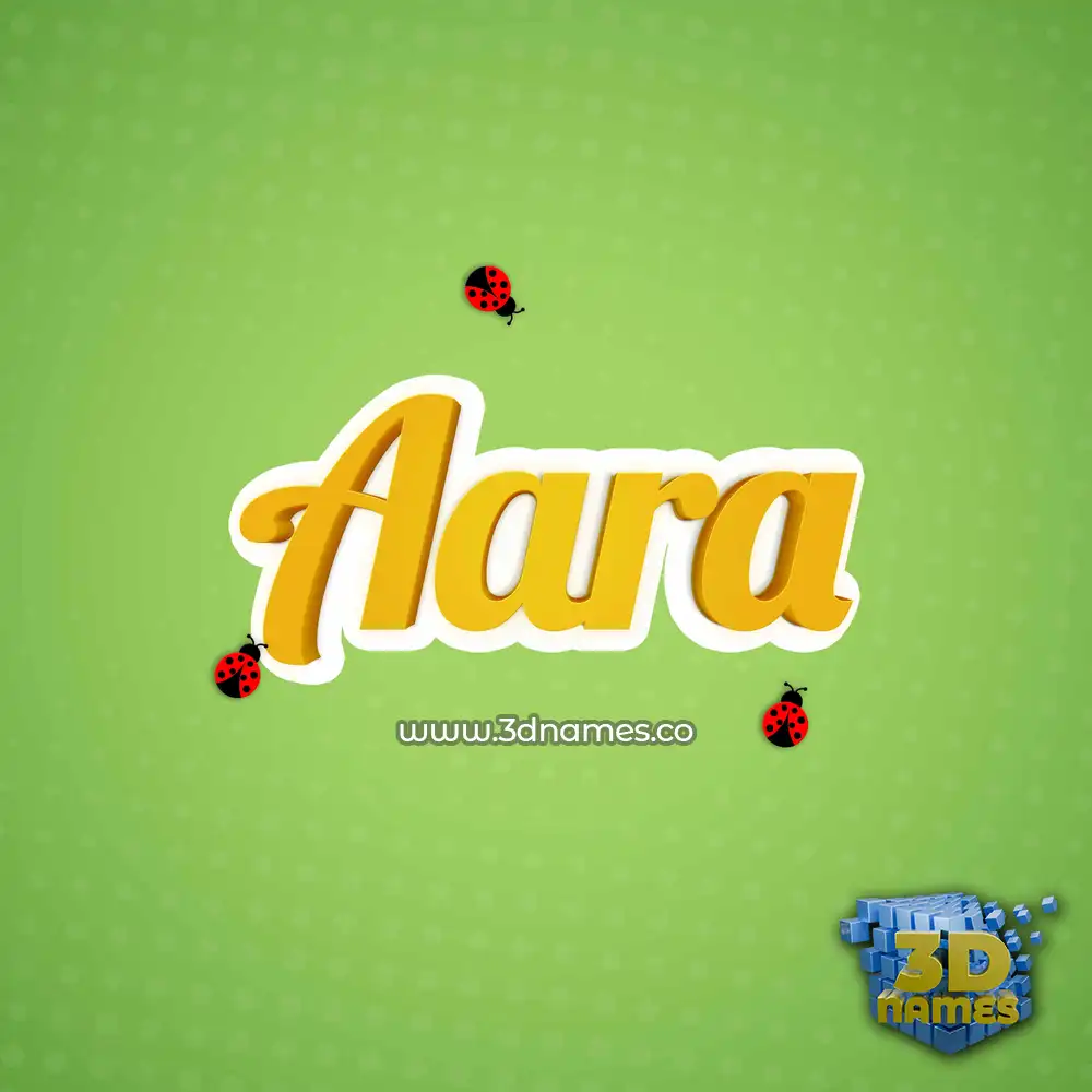 aara in Ladybugs style - 3D name wallpaper