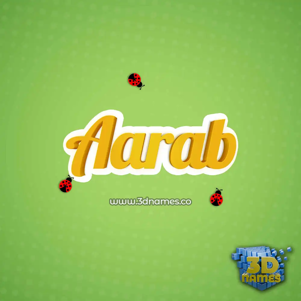 aarab in Ladybugs style - 3D name wallpaper