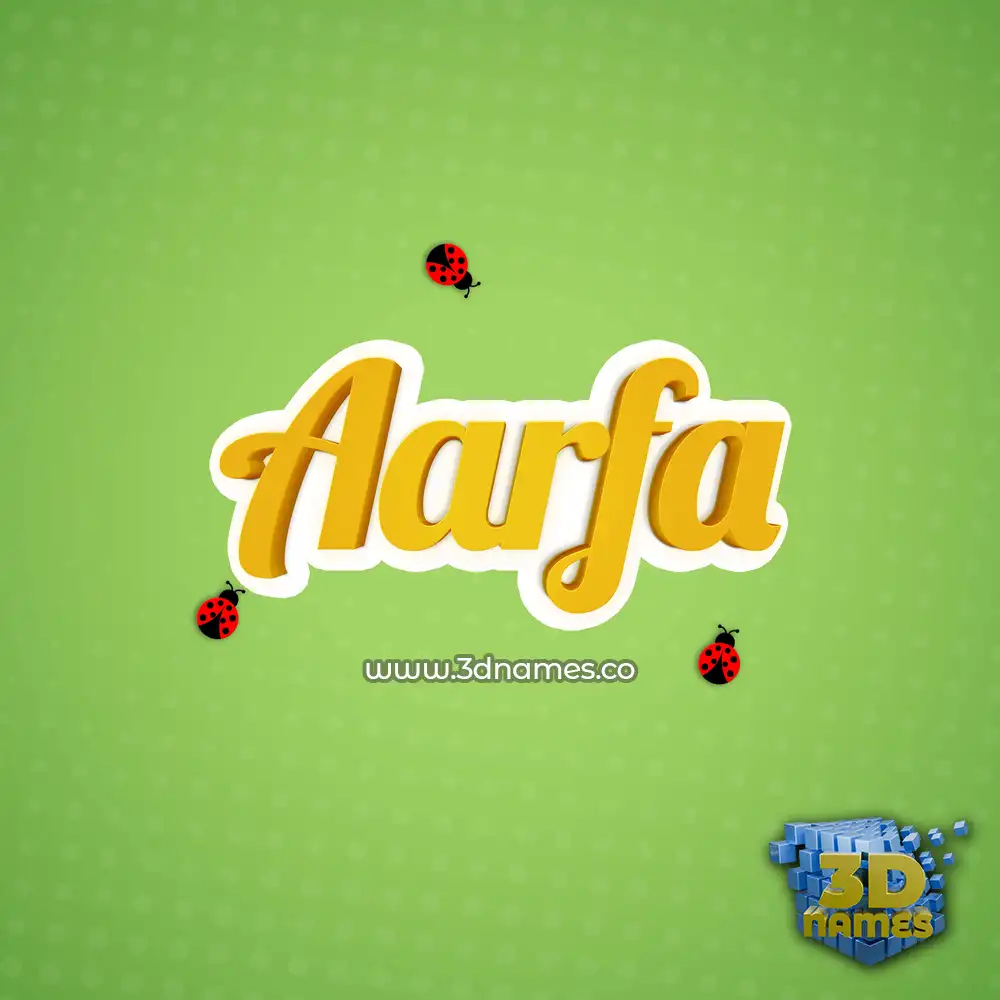 aarfa in Ladybugs style - 3D name wallpaper