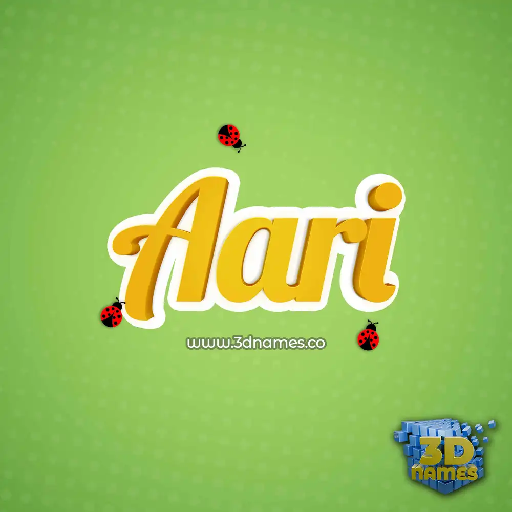 aari in Ladybugs style - 3D name wallpaper
