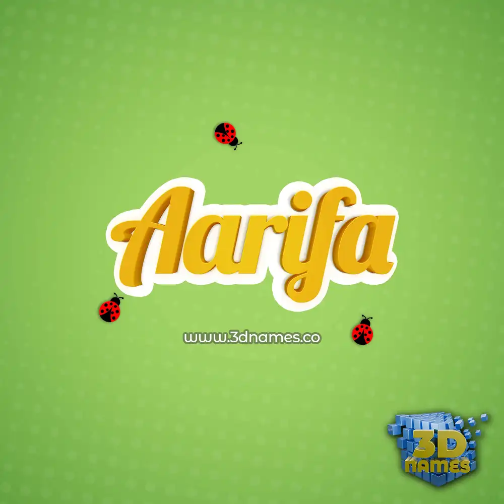 aarifa in Ladybugs style - 3D name wallpaper