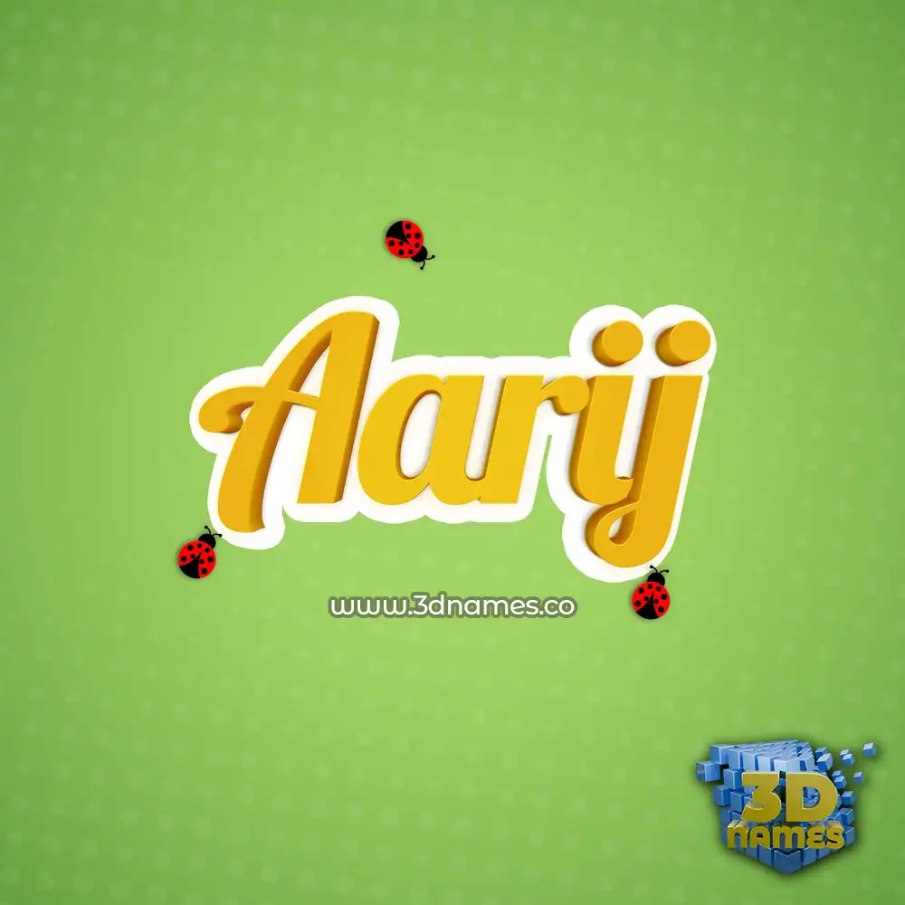 aarij in Ladybugs style - 3D name wallpaper