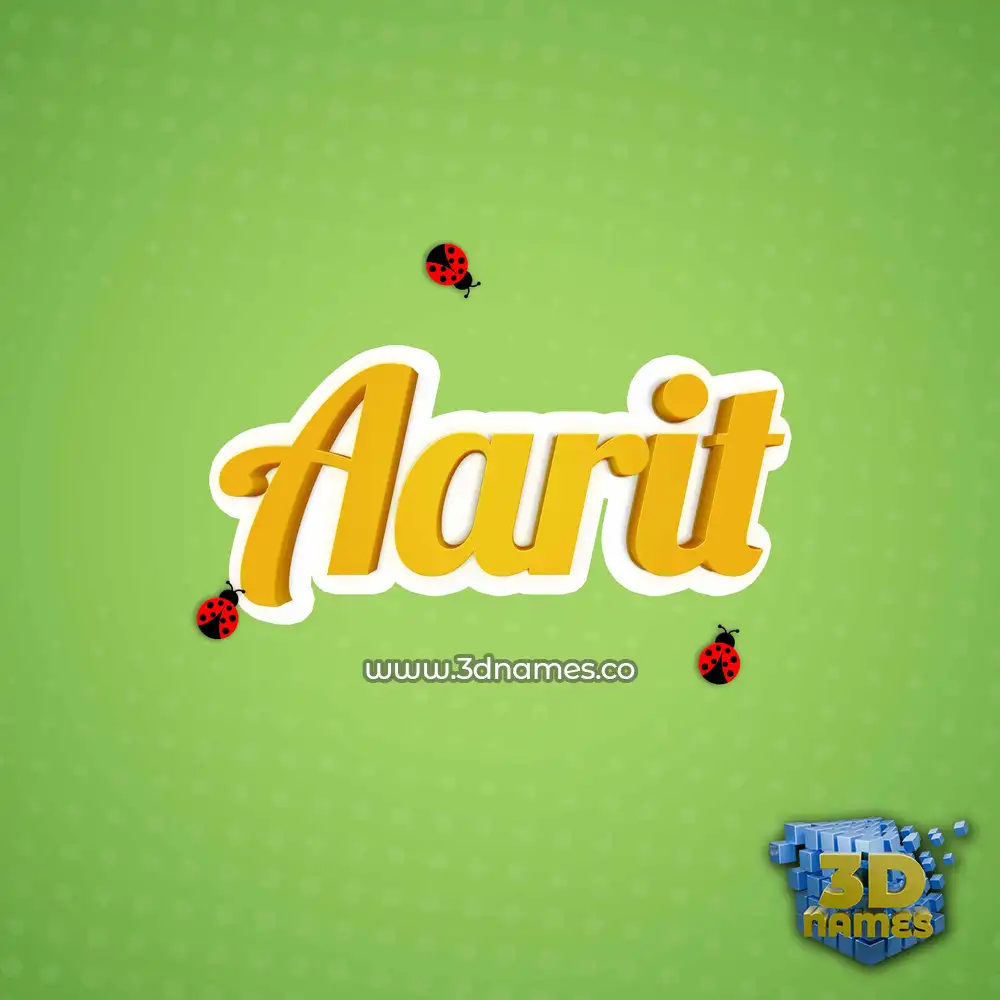 aarit in Ladybugs style - 3D name wallpaper