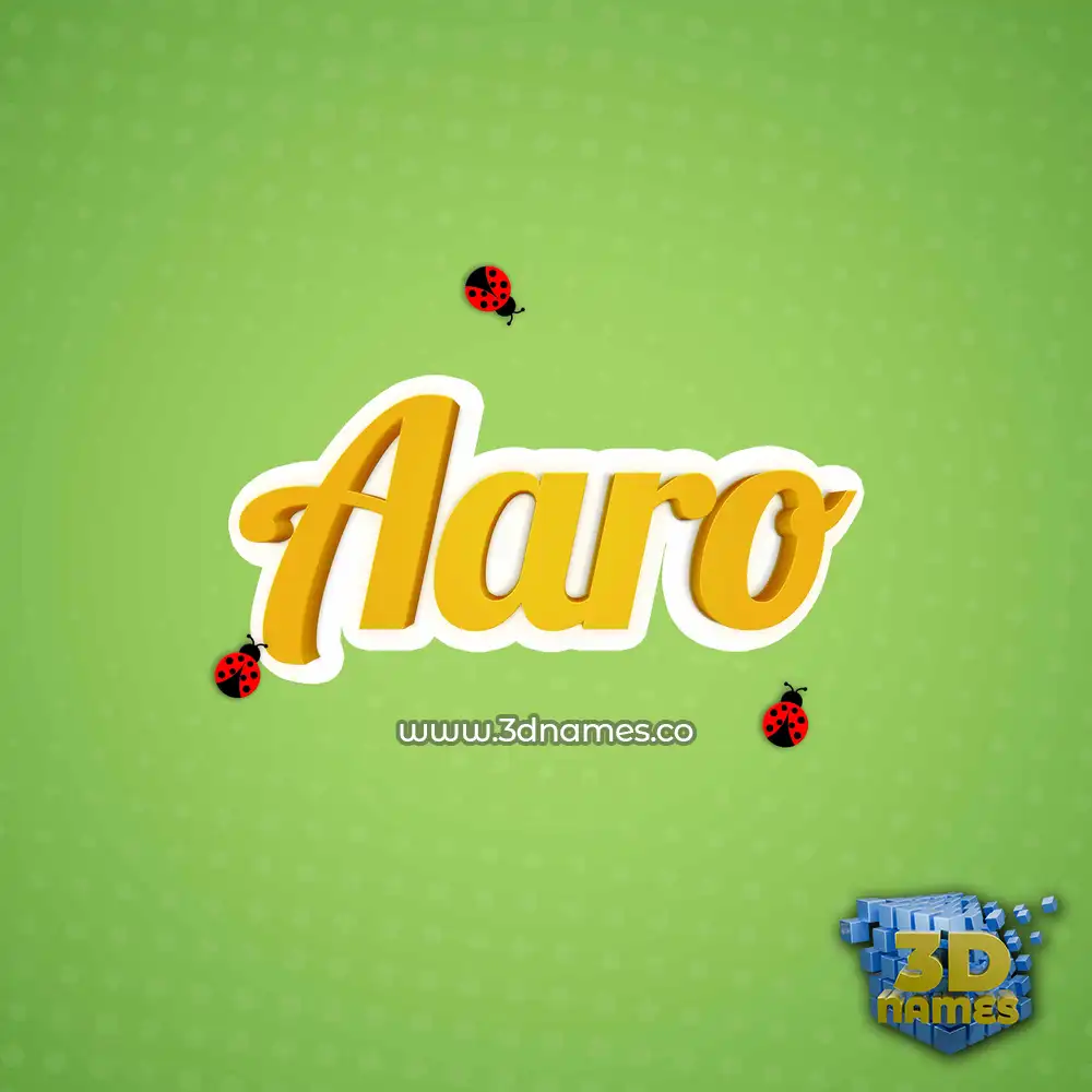 aaro in Ladybugs style - 3D name wallpaper
