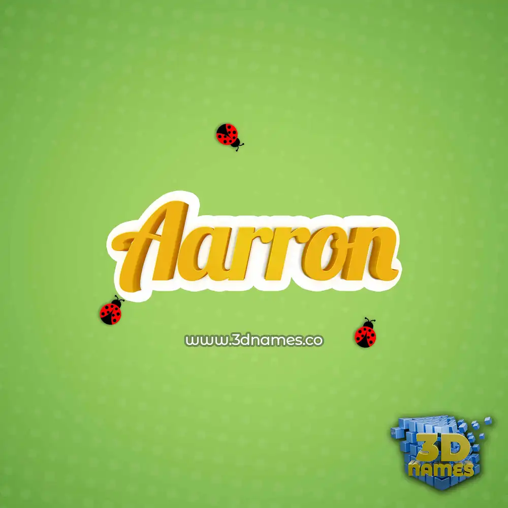 aarron in Ladybugs style - 3D name wallpaper