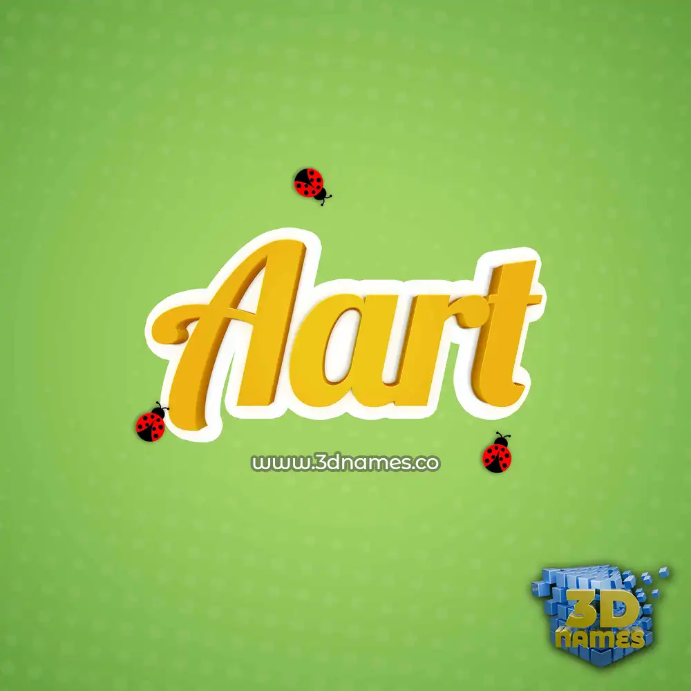 aart in Ladybugs style - 3D name wallpaper