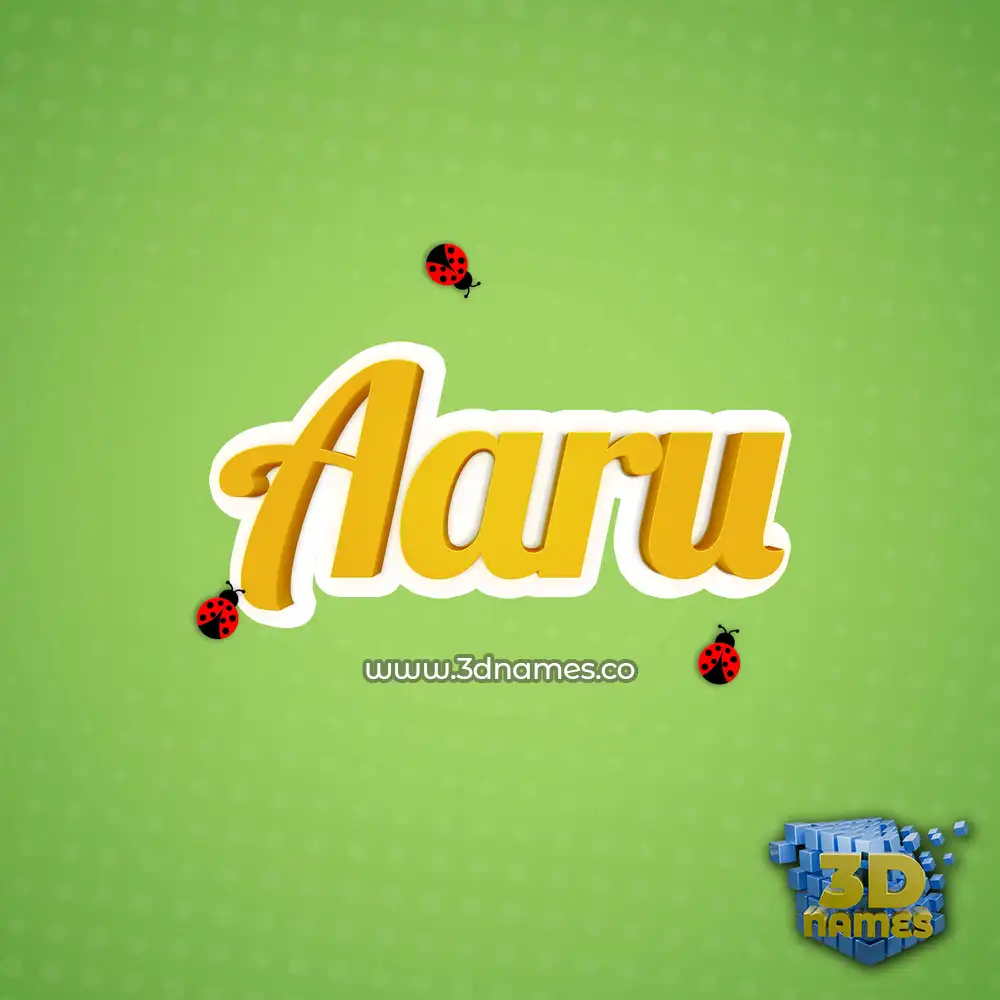 aaru in Ladybugs style - 3D name wallpaper