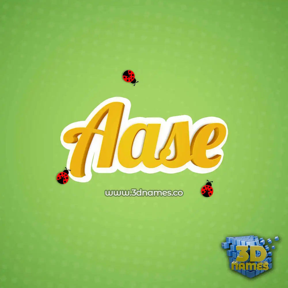 aase in Ladybugs style - 3D name wallpaper
