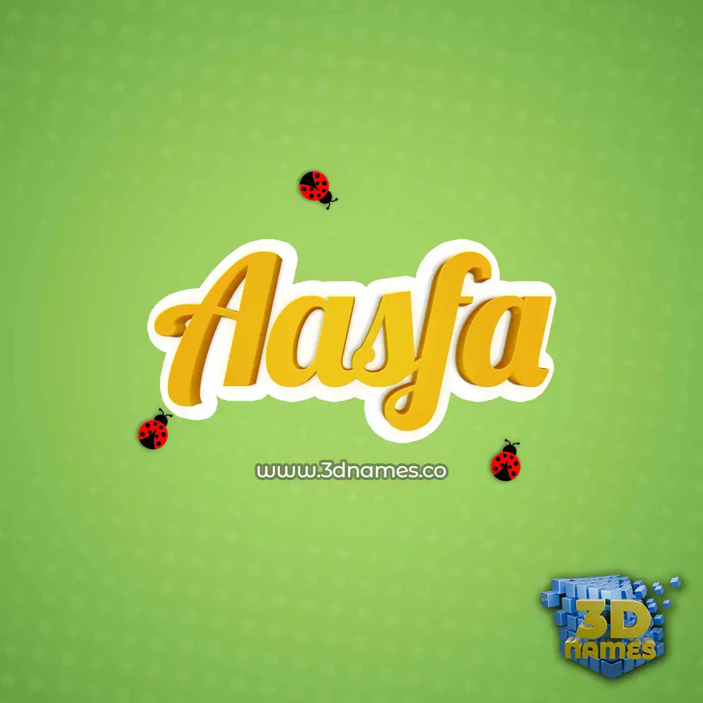 aasfa in Ladybugs style - 3D name wallpaper