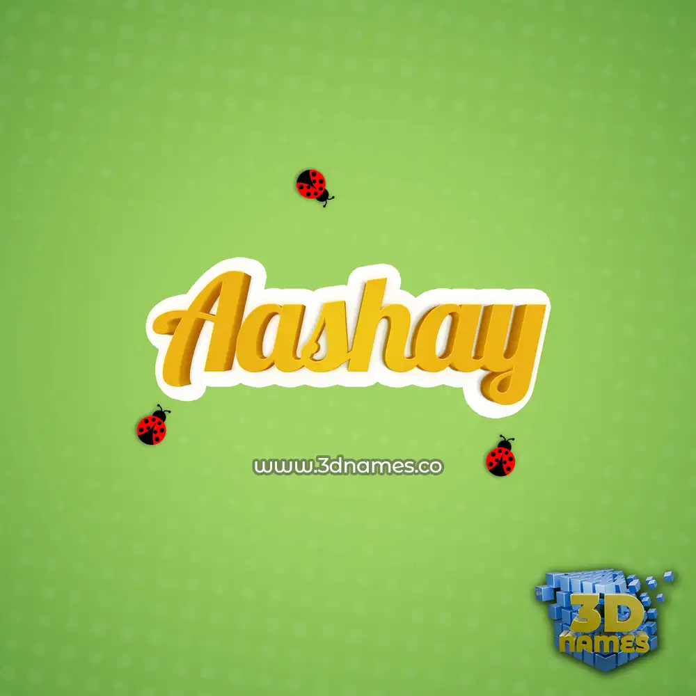 aashay in Ladybugs style - 3D name wallpaper