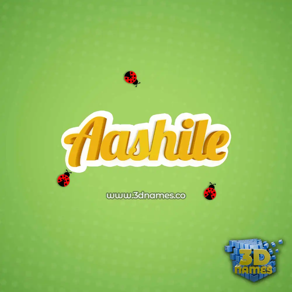 aashile in Ladybugs style - 3D name wallpaper