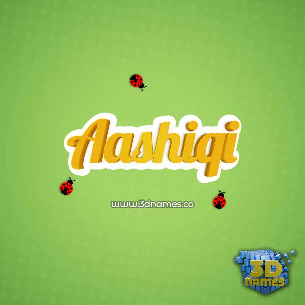 aashiqi in Ladybugs style - 3D name wallpaper