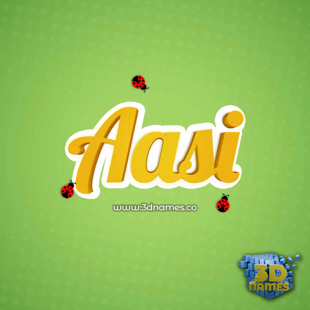 aasi in Ladybugs style - 3D name wallpaper