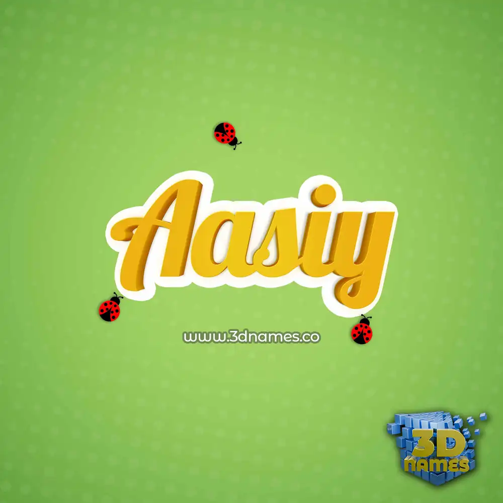 aasiy in Ladybugs style - 3D name wallpaper