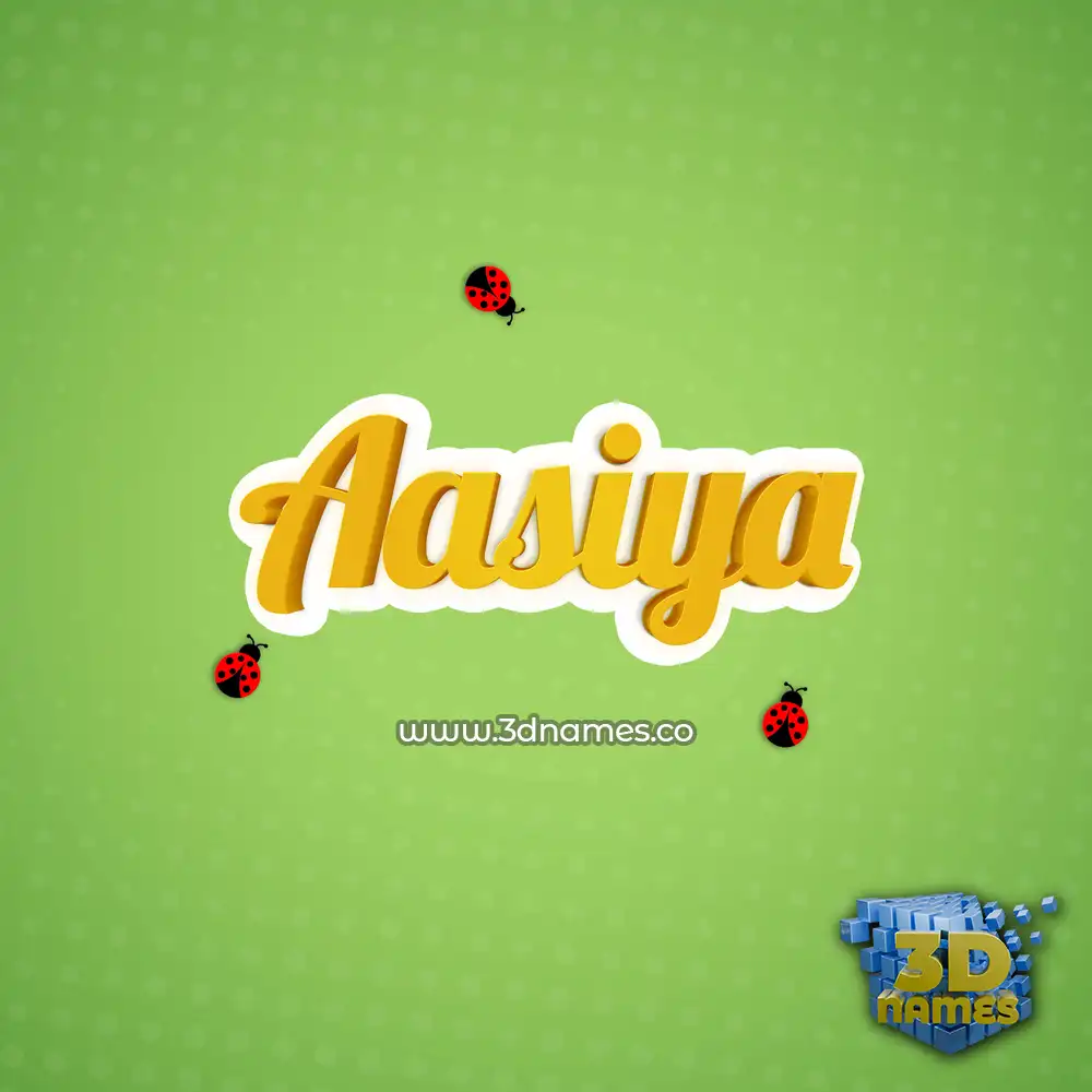 aasiya in Ladybugs style - 3D name wallpaper