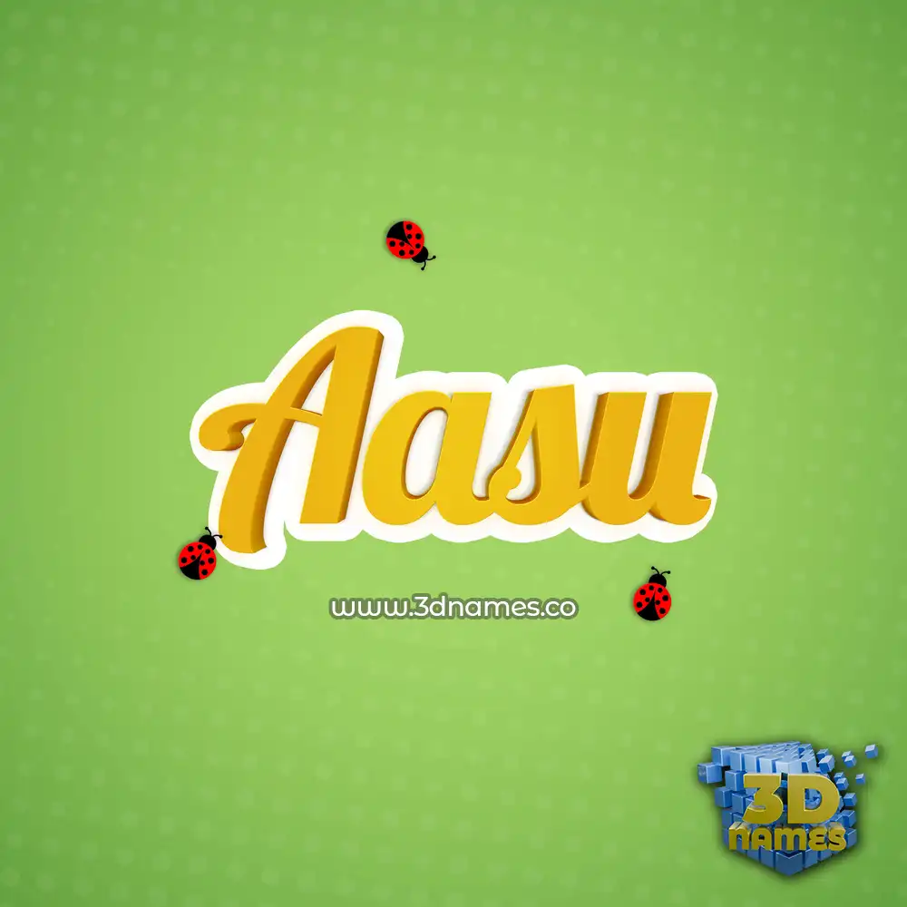 aasu in Ladybugs style - 3D name wallpaper